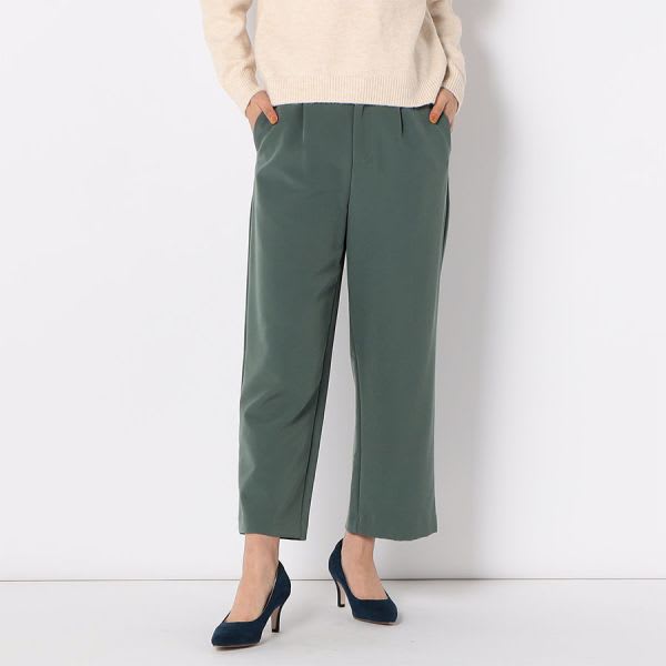 ハイウエストボタンワイドパンツ