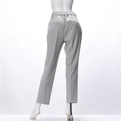 バックゴムタック入りテーパードパンツ