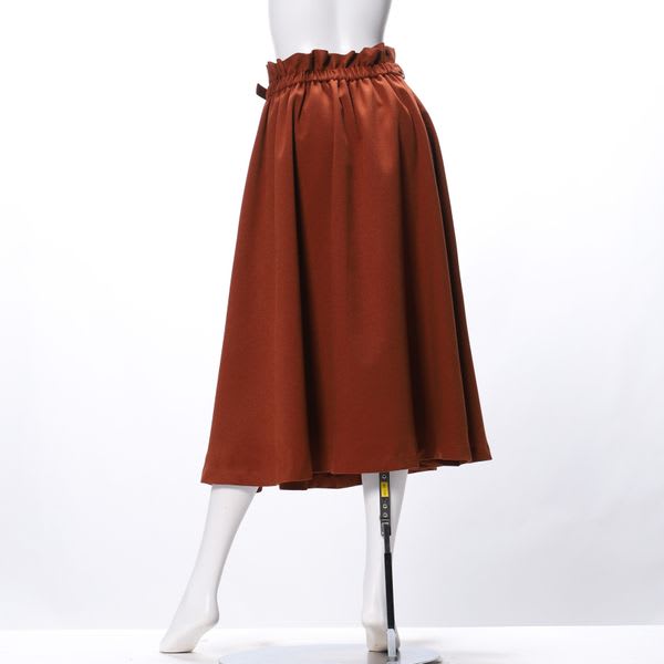 ウエストベルト付きフレアスカート