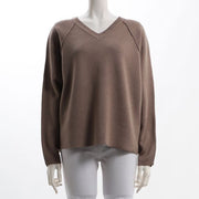 ラグランスリーブVネックニット