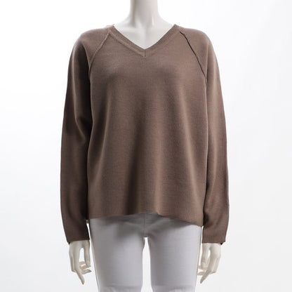 ラグランスリーブVネックニット