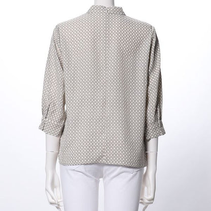 襟元デザインブラウス