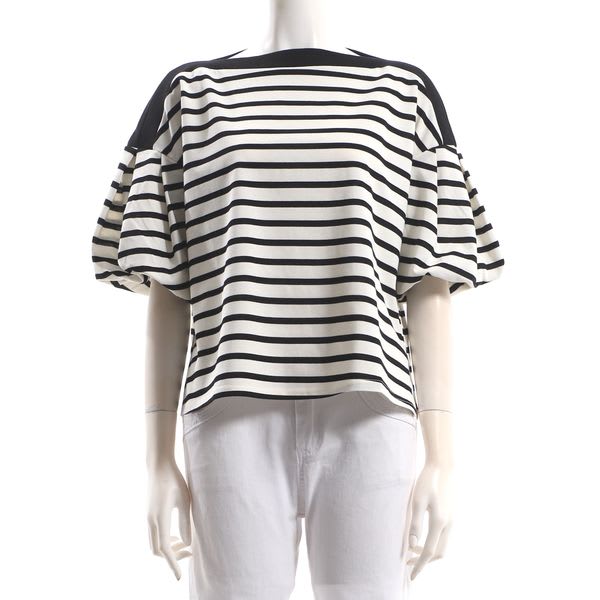 ボリュームスリーブボーダーカットソー