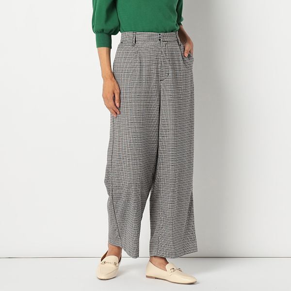 T/Rチェックワイドパンツ