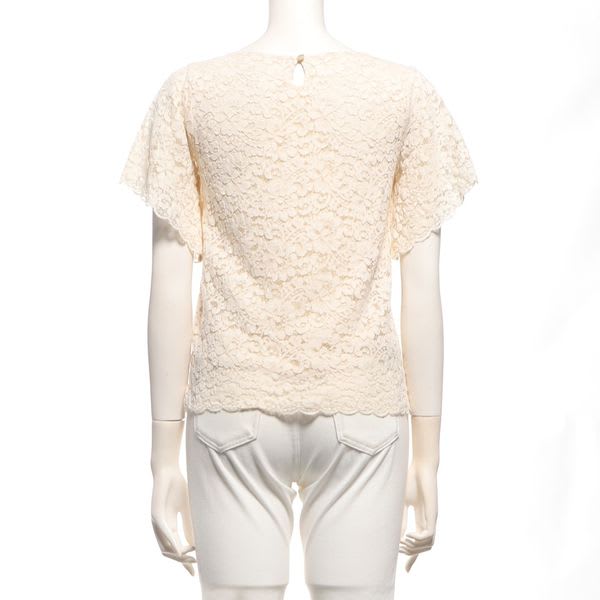 袖フレアレースブラウス