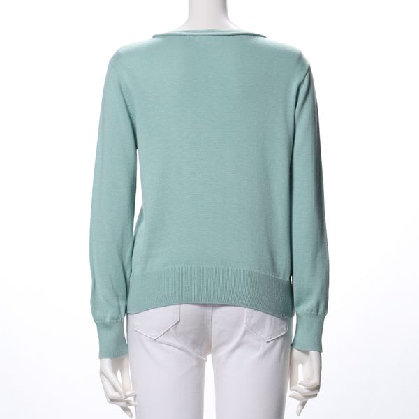 ラメ首元長袖ニット