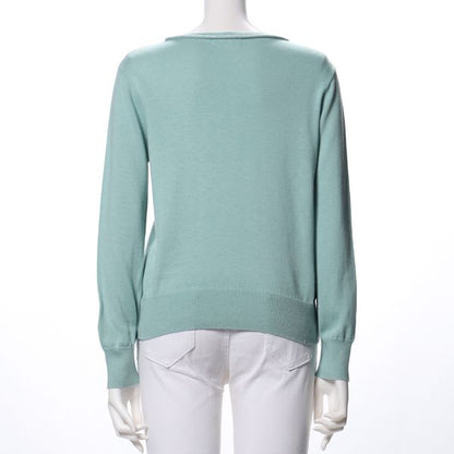 ラメ首元長袖ニット