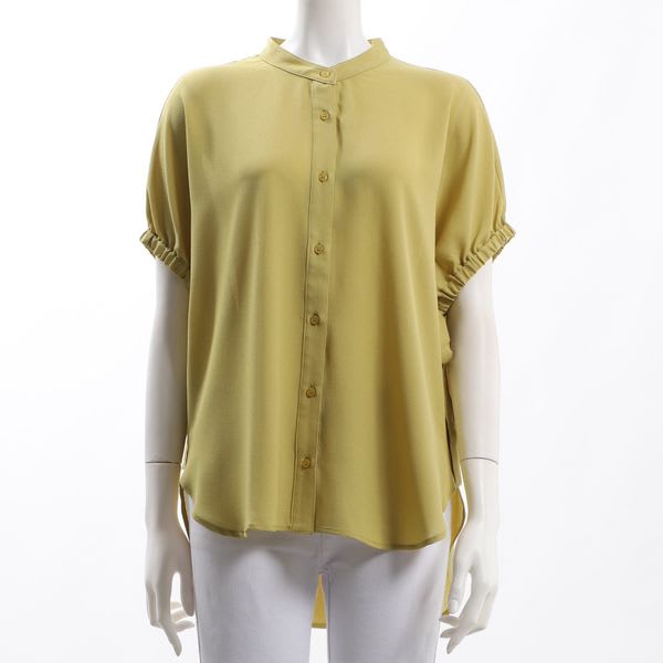 袖下リボンバンドカラーブラウス