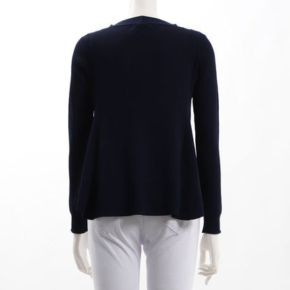 フレア裾クルーネックニット