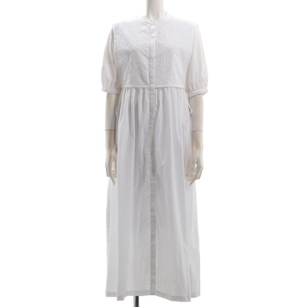 カットワークレースレイヤード風ワンピース