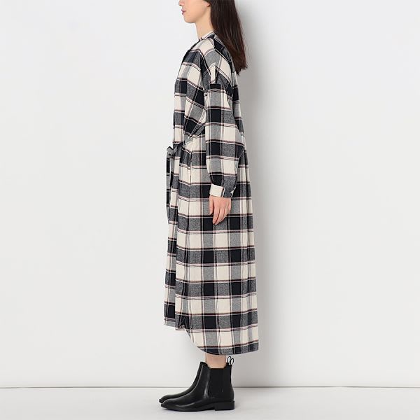 チェックシャツワンピース