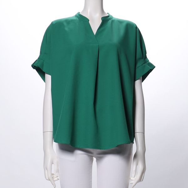 袖口タックデザインブラウス