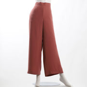 ダブルバックサテンワイドパンツ