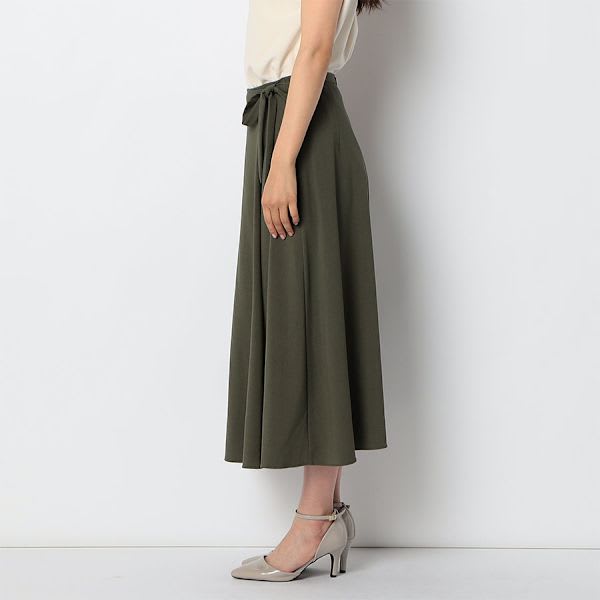サイドリボンラップスカート