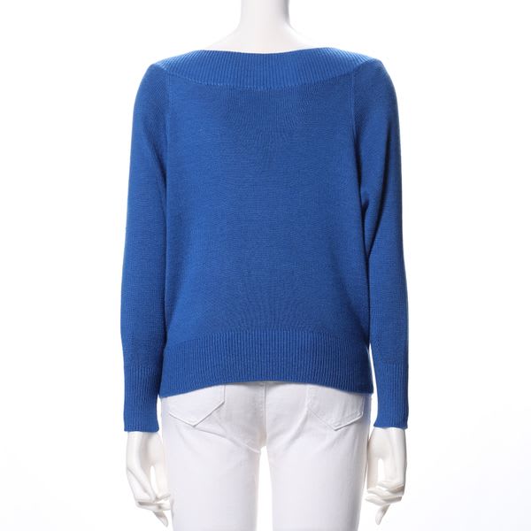 ボートネックドルマンスリーブニット