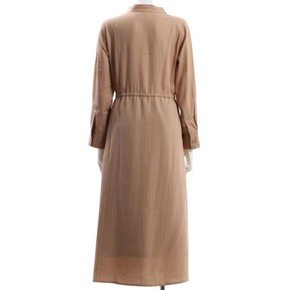 ドロストデザインストライプ柄ワンピース