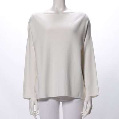 ボートネックドロップショルダーニット