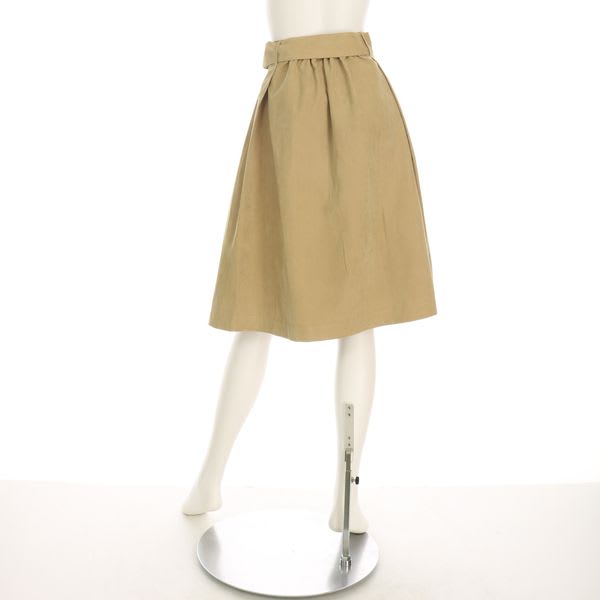ベルト付きダブルブレストトレンチ風スカート