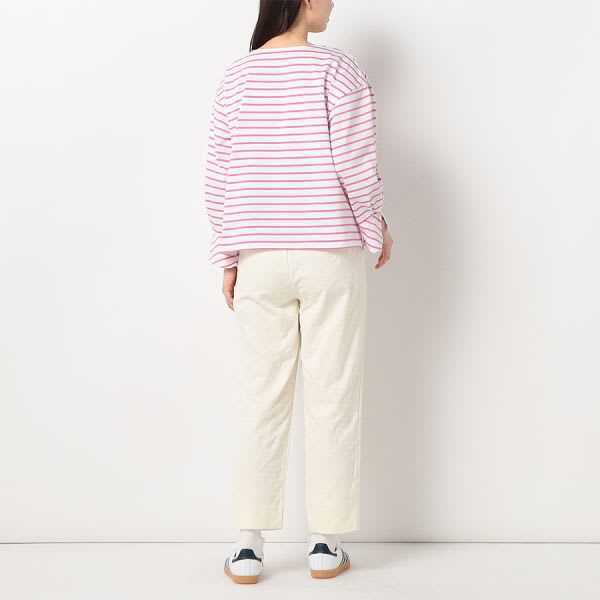 ボートネックボーダーカットソー