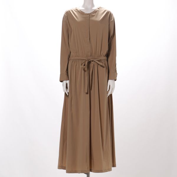 ウエストゴムリボンベルト付きワンピース