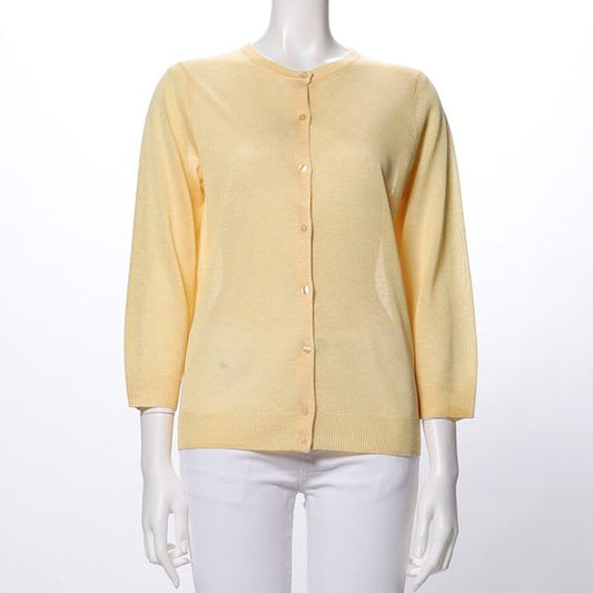 シンプルデザインクルーネックカーディガン