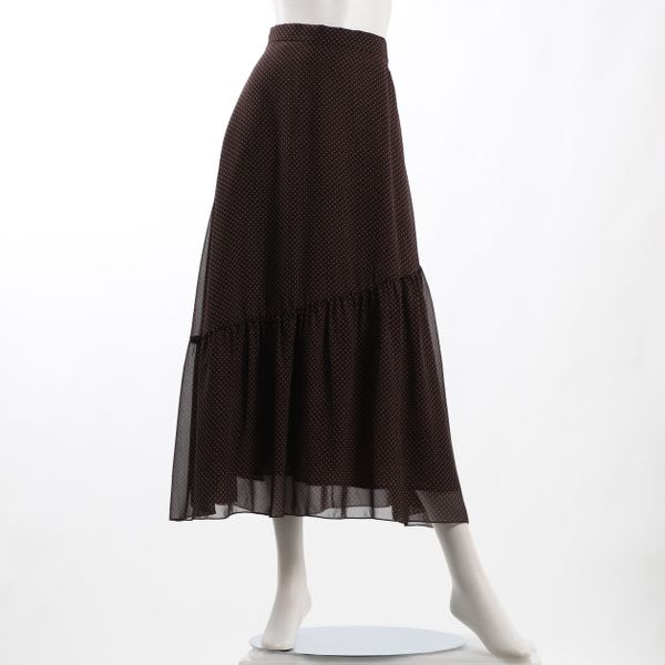 ドット柄裾デザインスカート