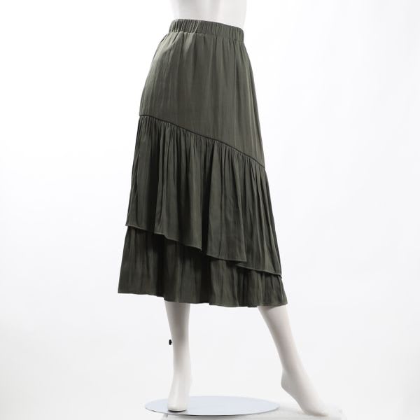 ドレープサテンギャザースカート