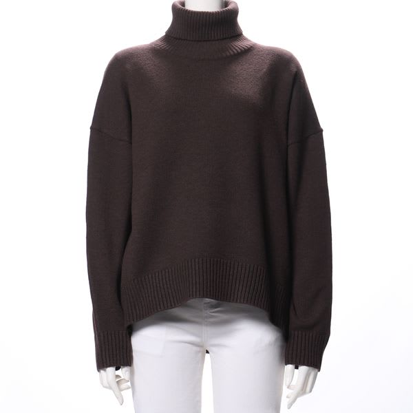 ドロップショルダータートルネックニット