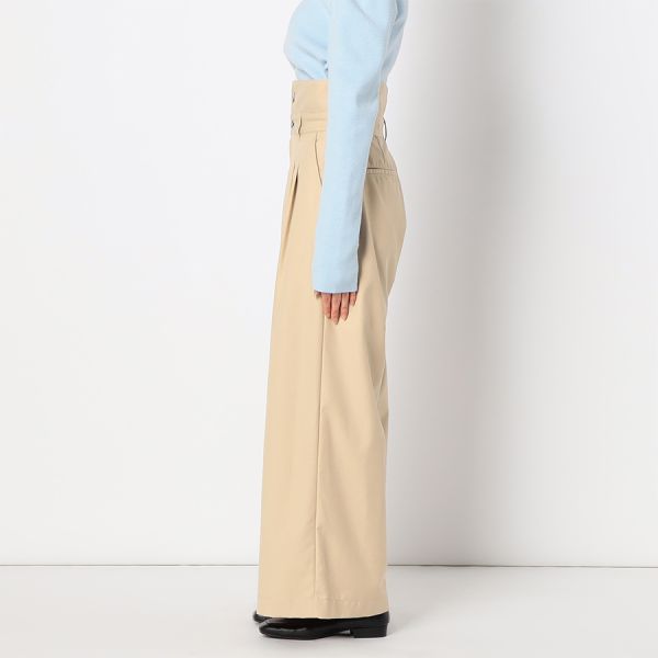 ダブルタックハイウエストワイドパンツ