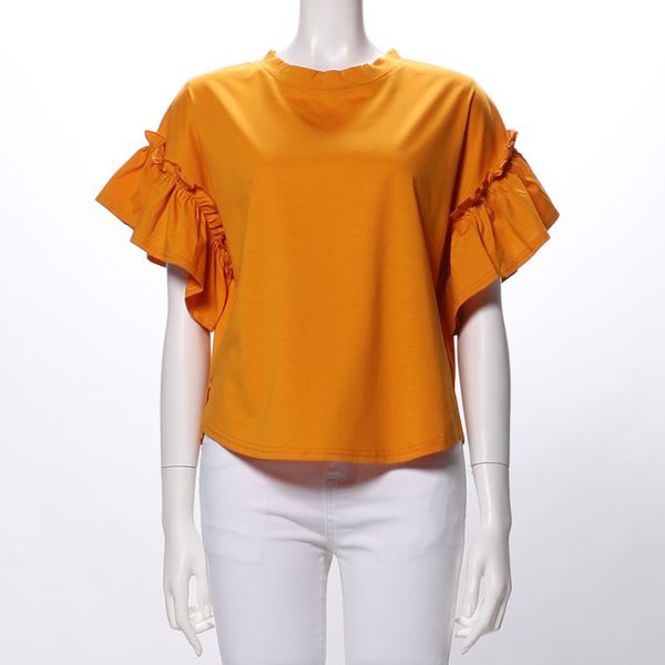 フリルスリーブカットソー