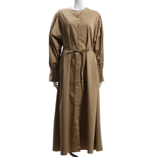 ウエストリボン前開きワンピース