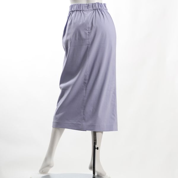 フロントスリットリボンベルト付きセミタイトスカート