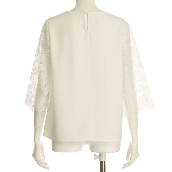 アイラッシュレーススリーブブラウス