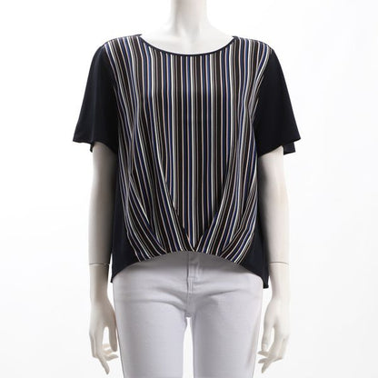 タックインデザインストライプブラウス