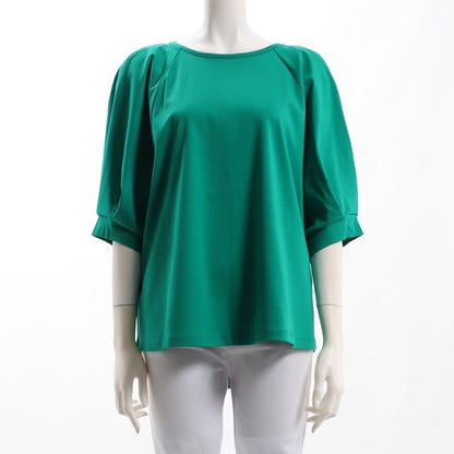 バックスタイルカッティングラグランスリーブカットソー