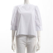 パフスリーブコットンブラウス