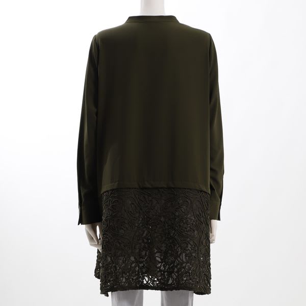 レース切り替えシャツチュニック