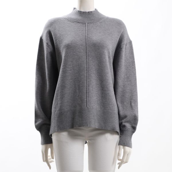 センターラインバックスリットドロップショルダーニット