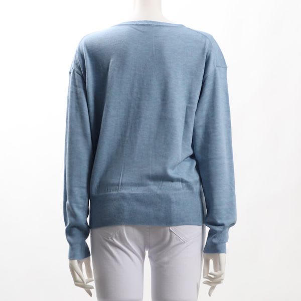 Vネックドロップショルダーニット