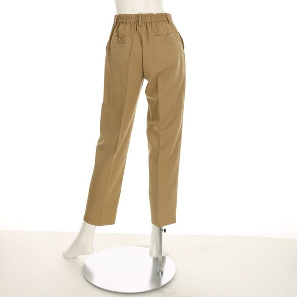 後ろゴムデザインテーパードパンツ