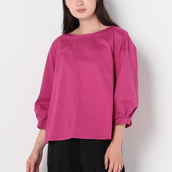 ボリュームスリーブサイドスリットカットソー