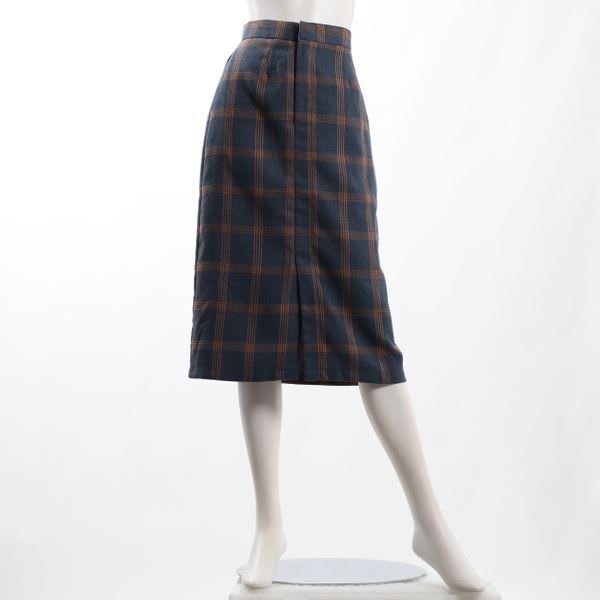 フロントスリットチェック柄タイトスカート