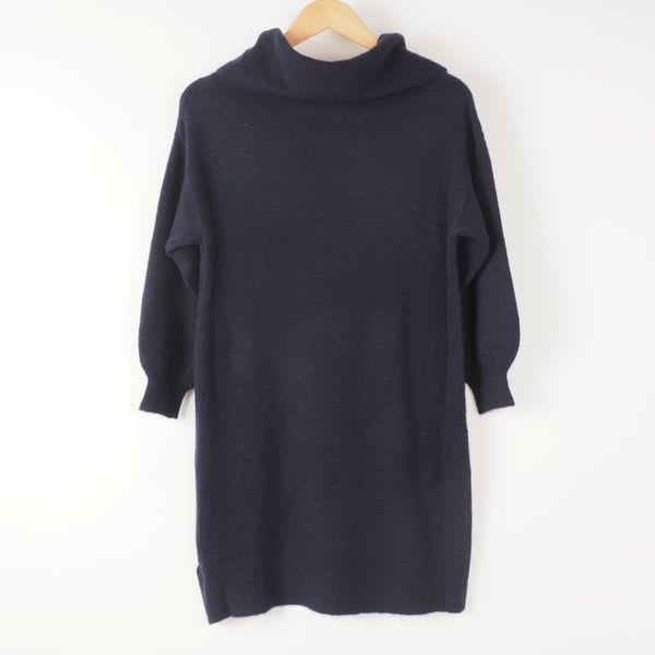 ふんわり袖タートルネックワンピース