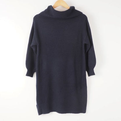 ふんわり袖タートルネックワンピース