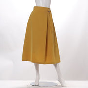 Dカンベルト付きフレアスカート