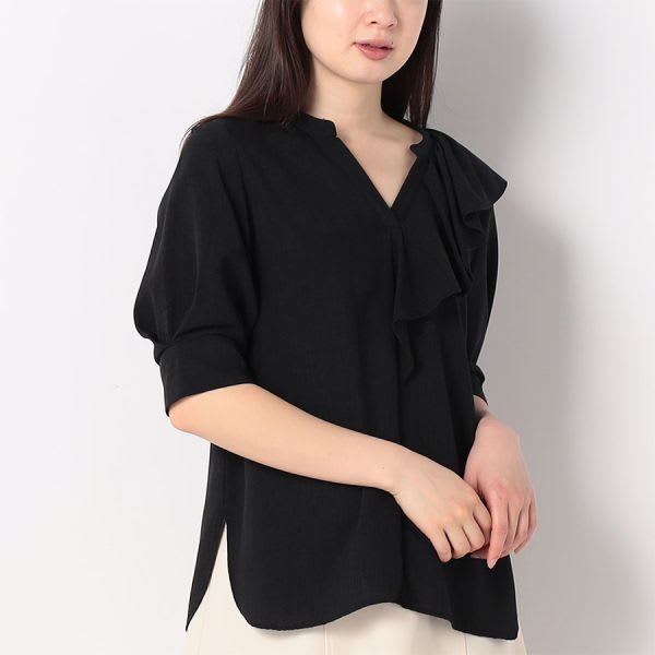 アシンメトリーフリルトップス