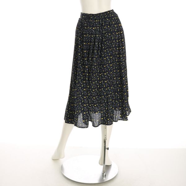 バックゴム小花柄スカート