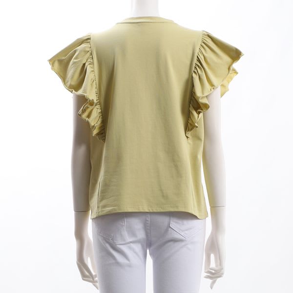 フリル袖カットソー