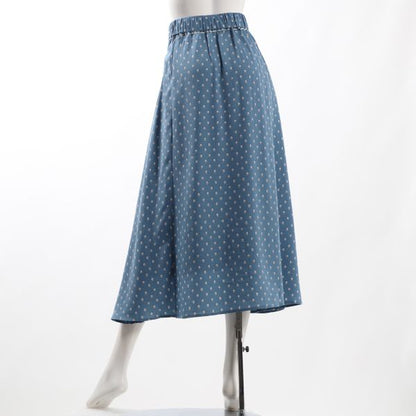ドット柄フレアスカート