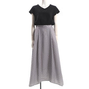 チェック柄ドッキングワンピース